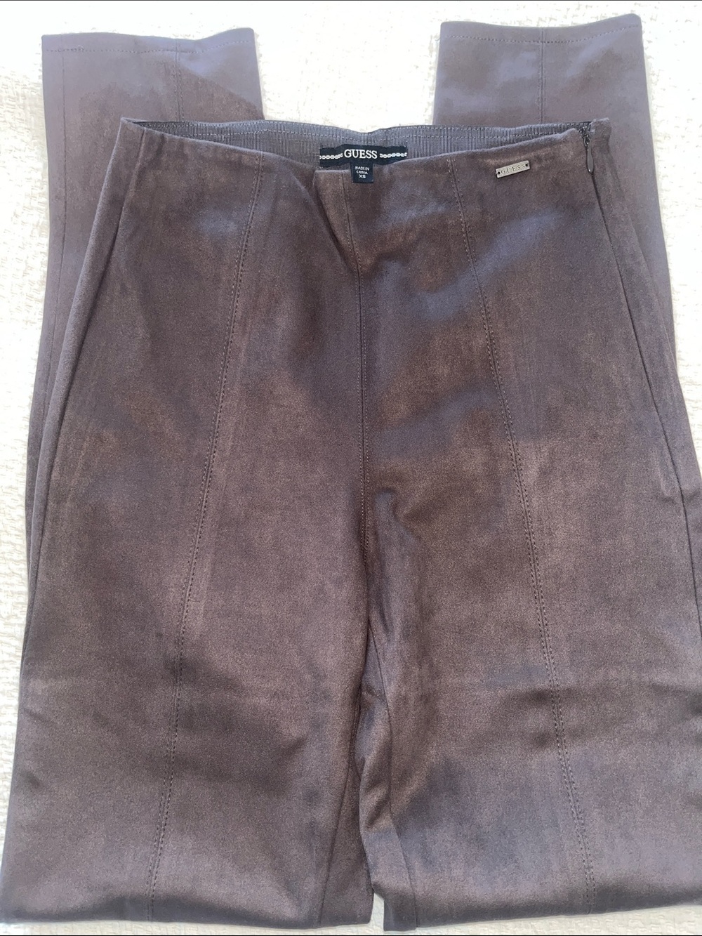 GUESS Women’s Brown Suede-Look Pants